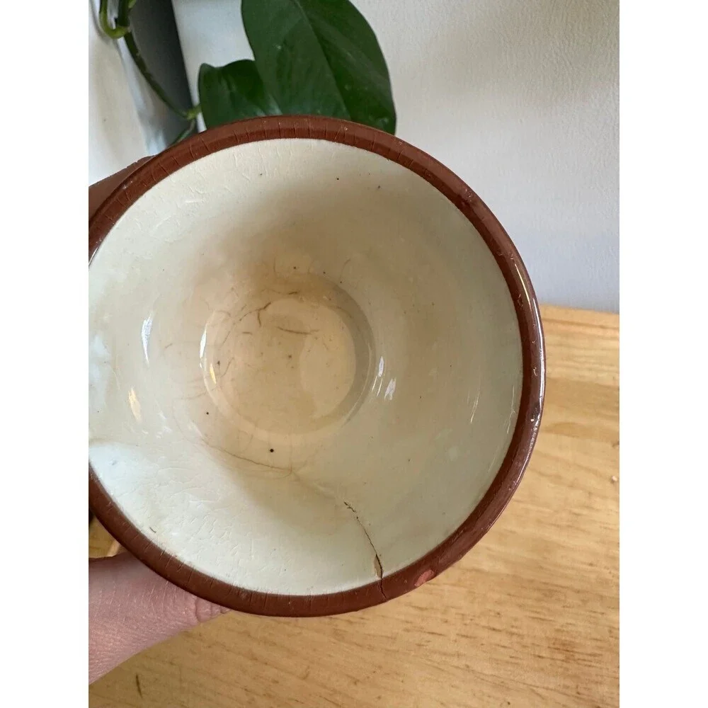Vintage ceramic brown small pot